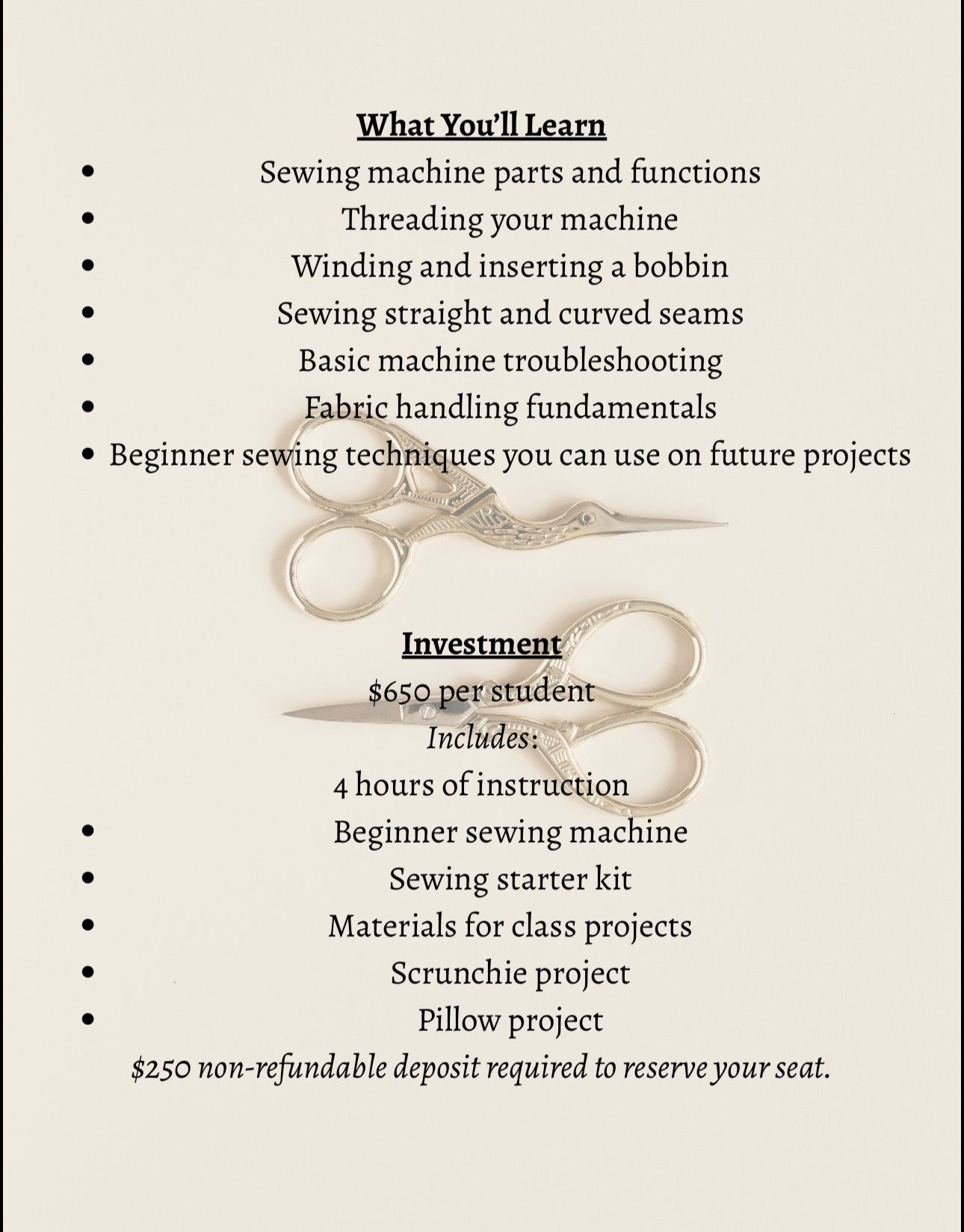 Beginner Sewing Class: Learn to Sew with Confidence